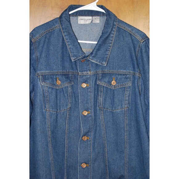 JENNIFER LAUREN BLUS PLUS DENIM JACKET SIZE 2X - Picture 2 of 6